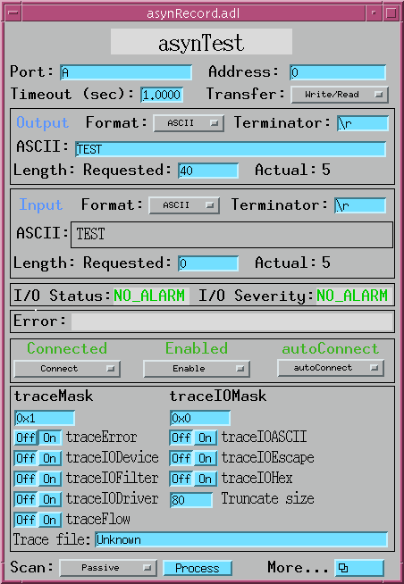 asynRecordDebug