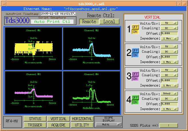 TDS3000 Vertical display